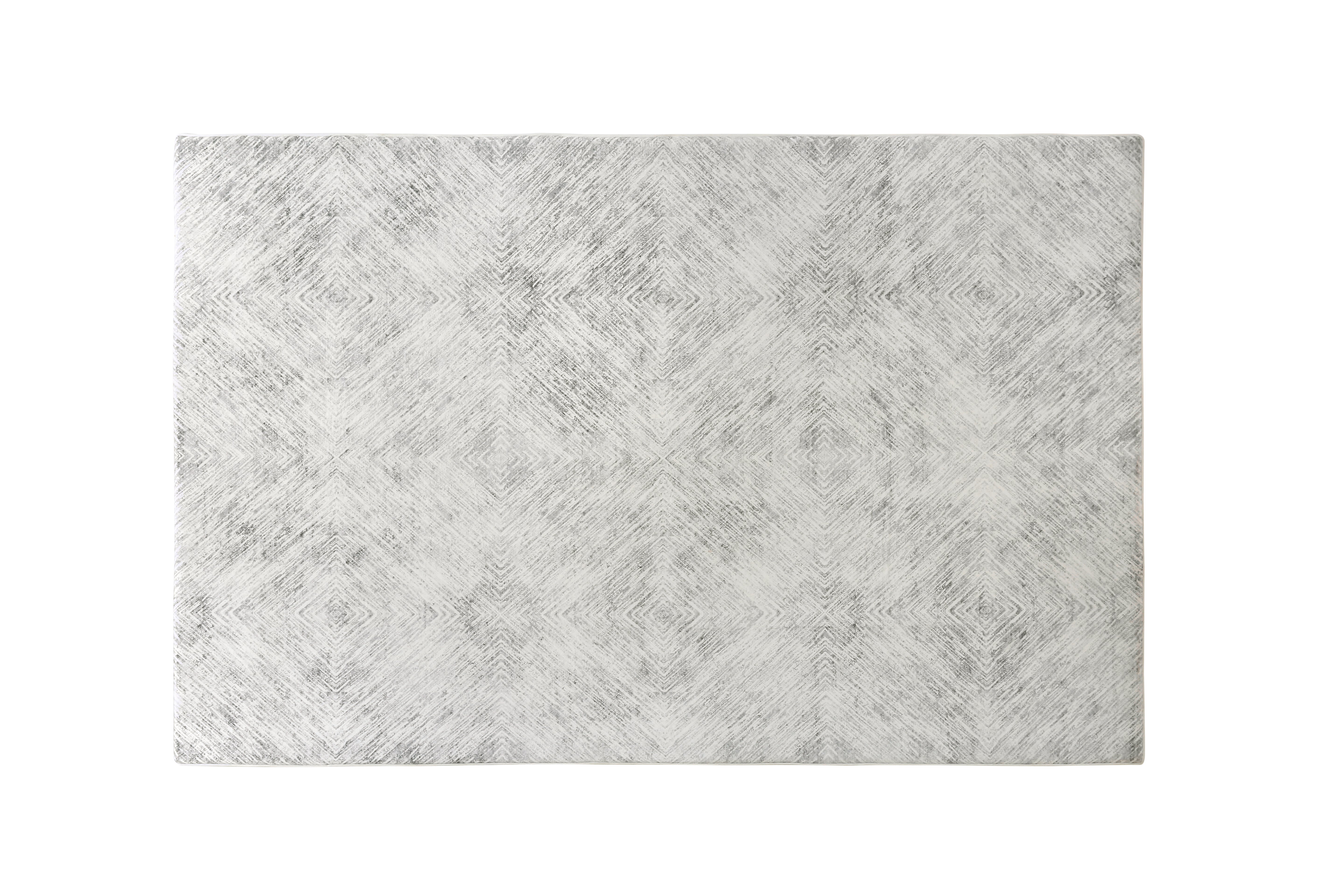 Plush Play Mat - Ikat Diamond - Stone Grey