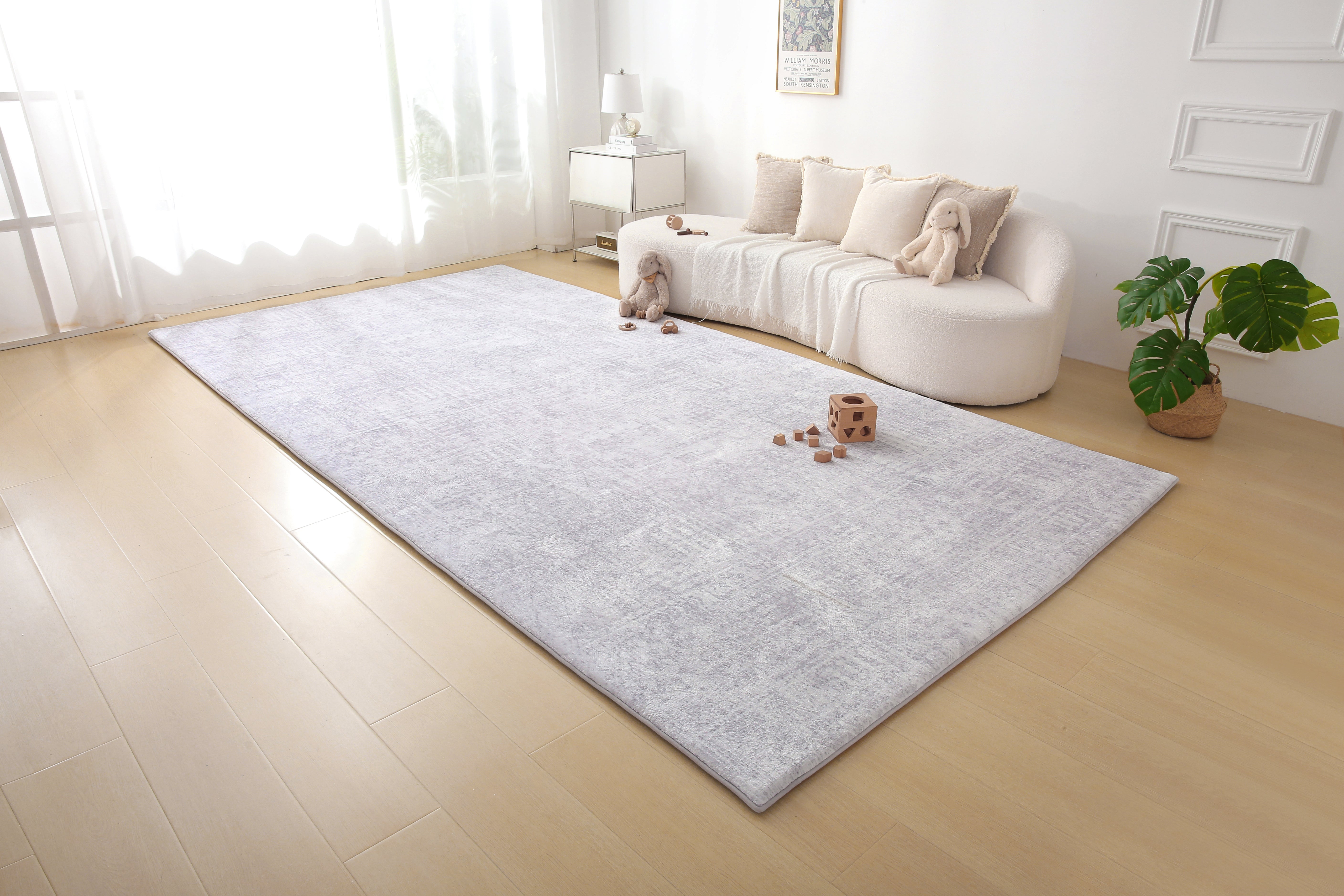 Plush Play Mat - Geo - Grey