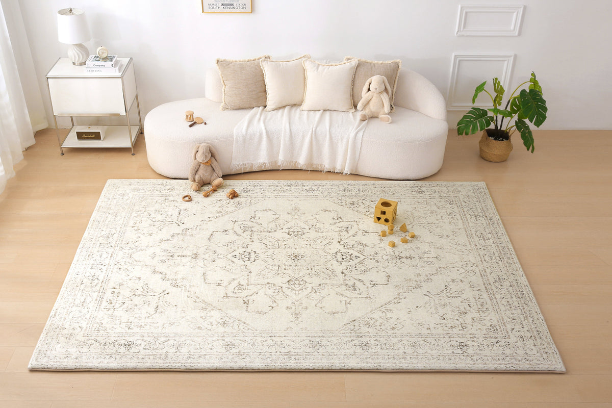 Plush Play Mat - Persian Vintage - Taupe