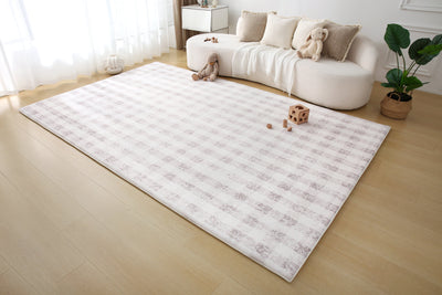 Plush Play Mat - Gingham - Mocha