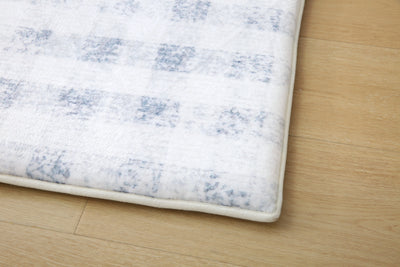 Plush Play Mat - Gingham - Denim