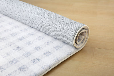 Plush Play Mat - Gingham - Denim