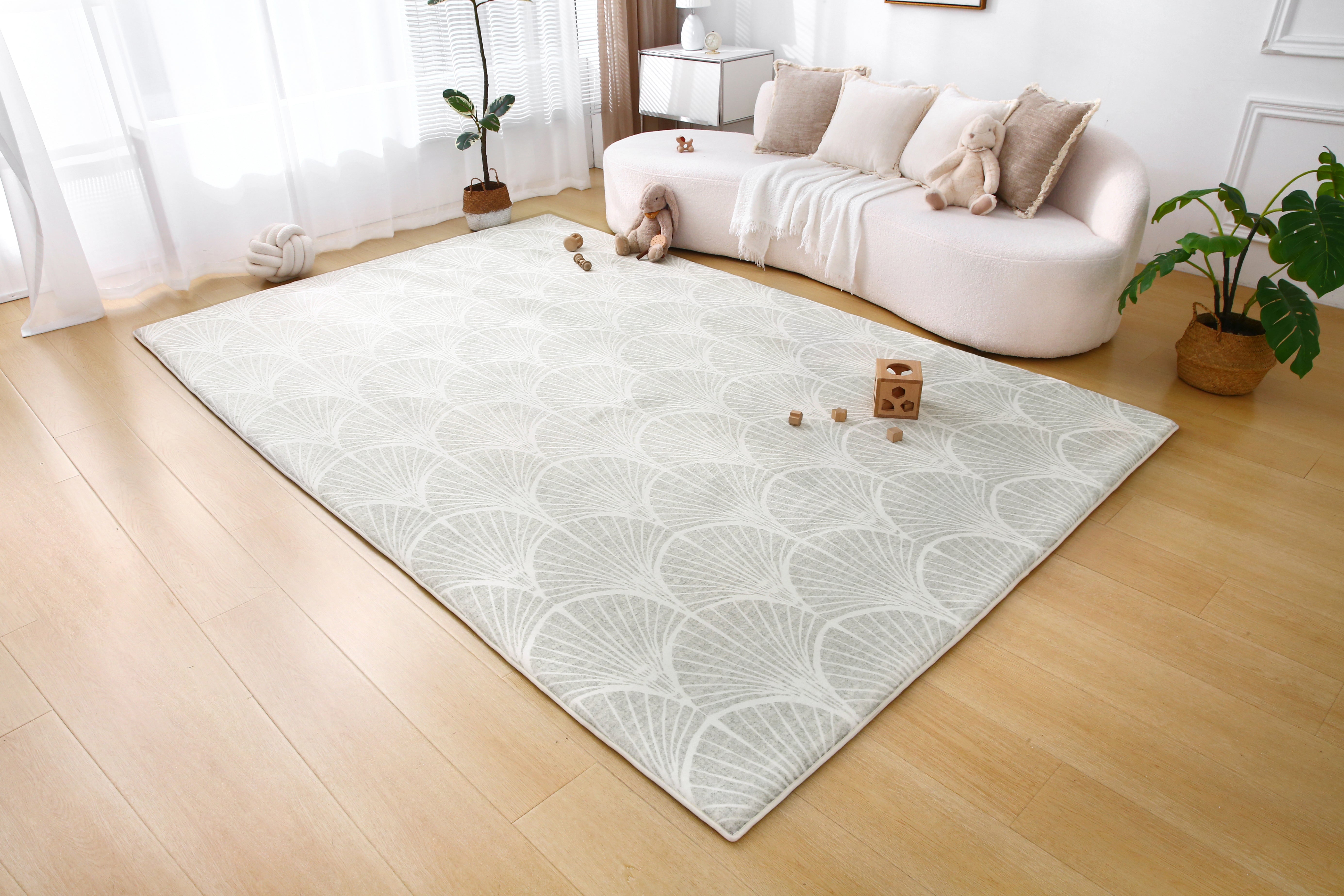 Plush Play Mat - Shell - Sage