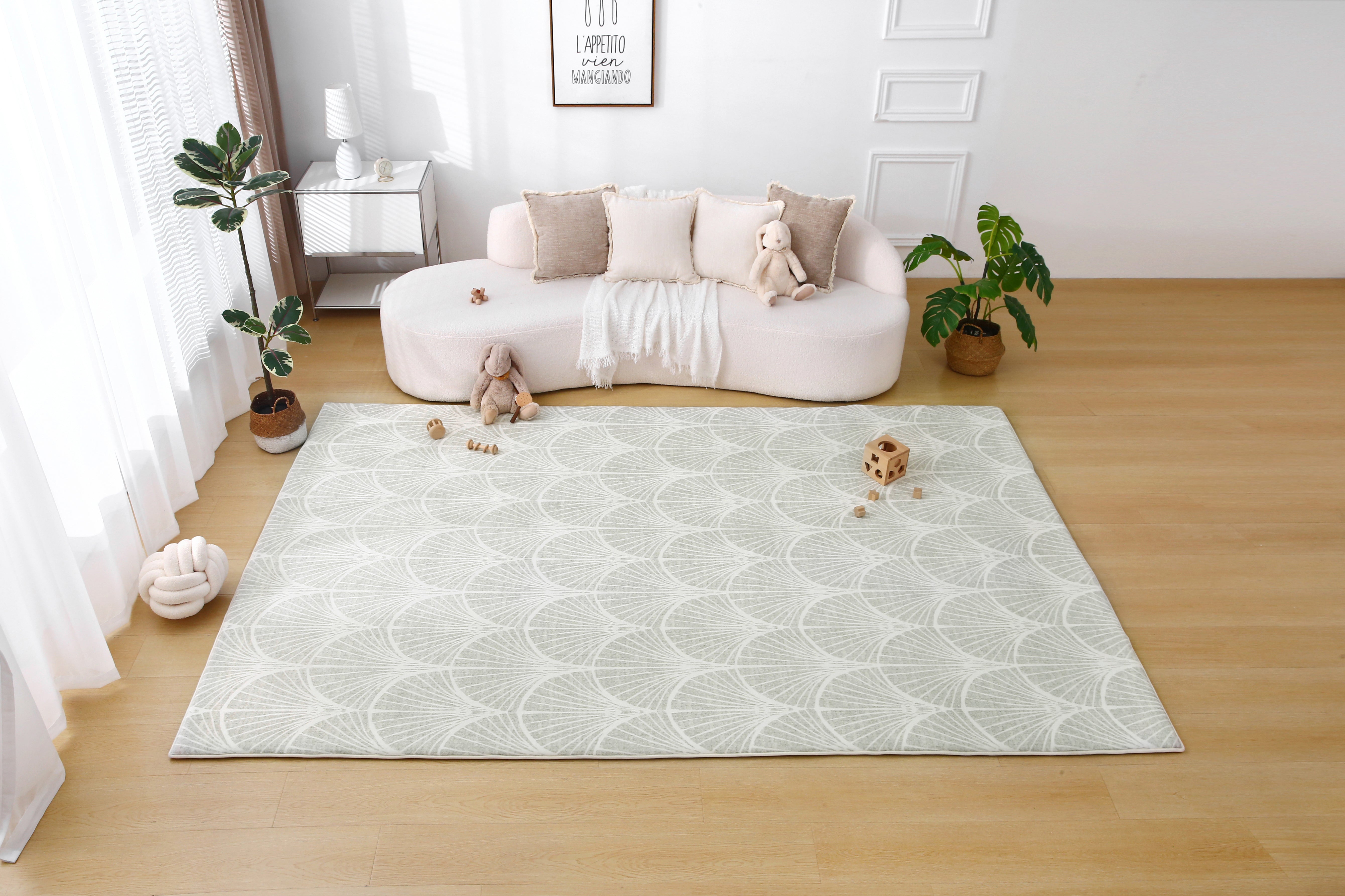 Plush Play Mat - Shell - Sage