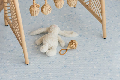 ROUND: Beau Blue Terrazzo / Misty Grey Terrazzo Play Mat