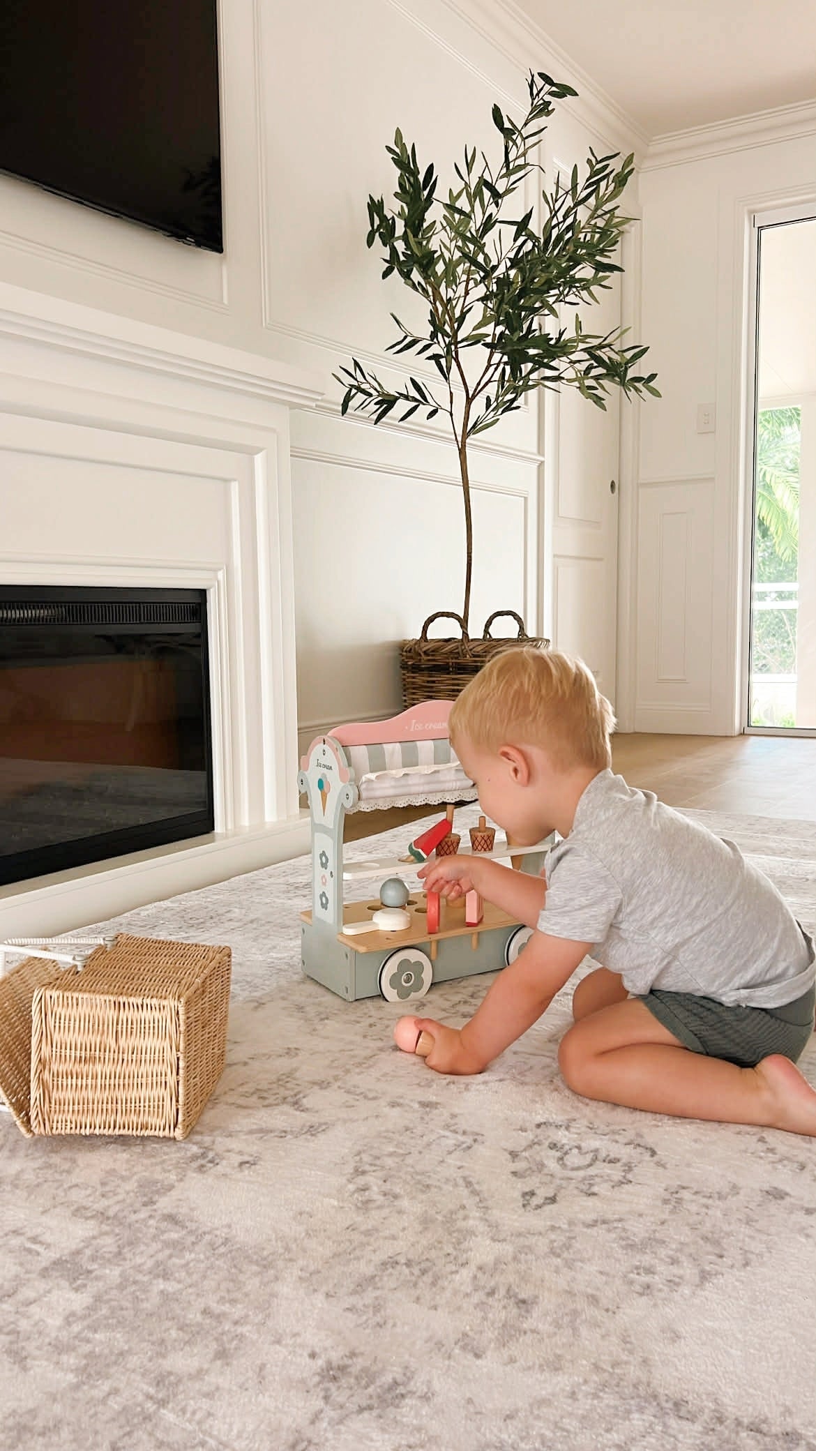 Plush Play Mat - Persian Vintage - Grey