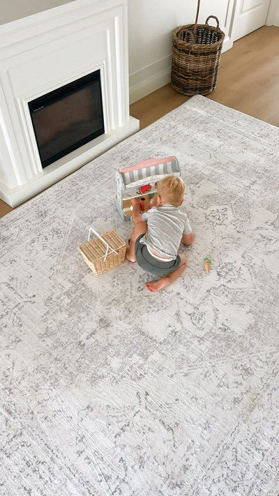 Plush Play Mat - Persian Vintage - Grey