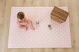 SMALL: Pink Scallops / Neutral Palm Leaf Play Mat