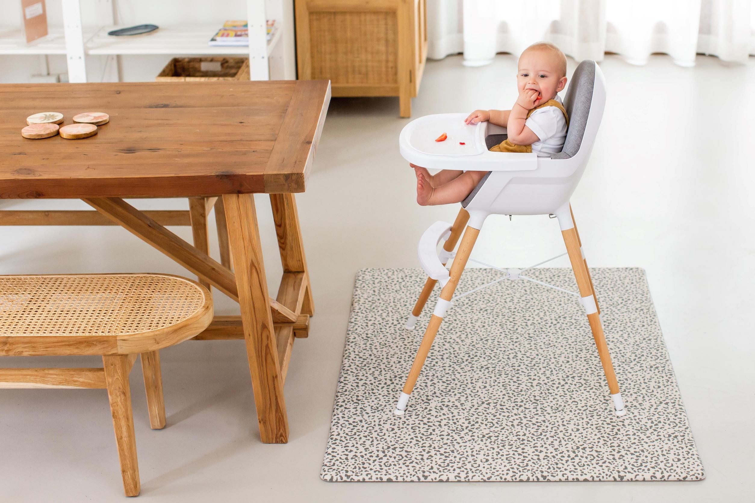 SMALL: Leopard / Neutral Scallops Play Mat