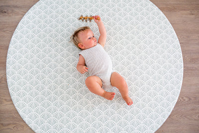ROUND: Sage Scallops / Petal Play Mat