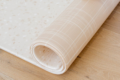 SMALL: Latte Terrazzo / Latte Linen Play Mat
