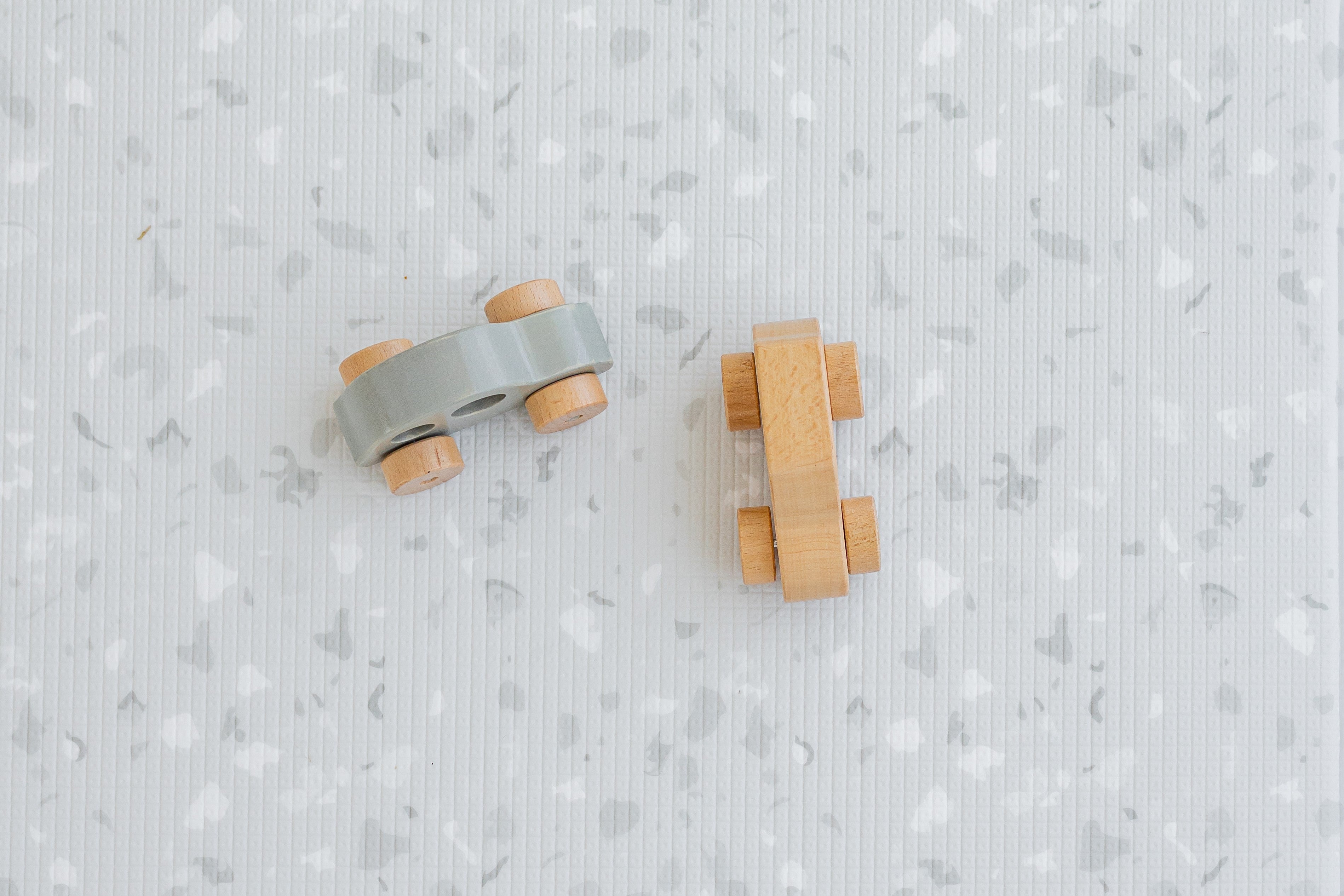 SMALL: Misty Grey Linen / Misty Grey Terrazzo Play Mat