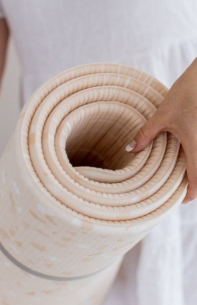 LARGE: Latte Terrazzo / Latte Linen Play Mat